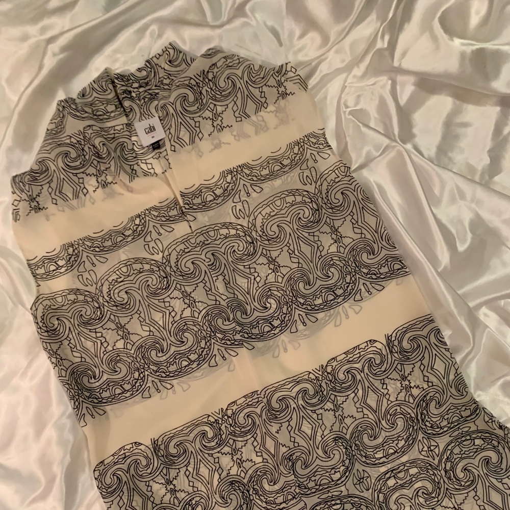 CAbi sheer Tunic Blouse size XS.
